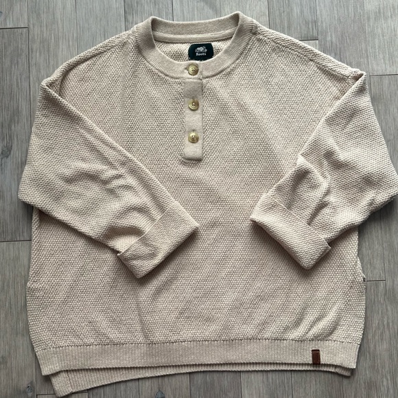 Roots Sweaters - Roots Beige Knit Sweater‎ Small